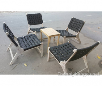 Thanh lý bàn ghế gỗ cafe 049